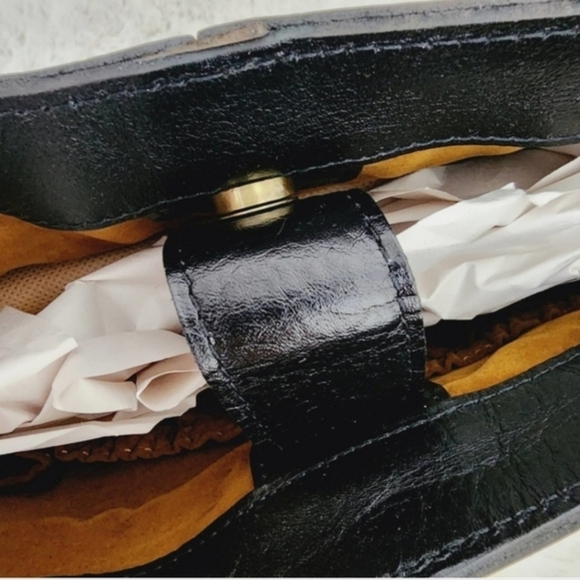 PATRICIA NASH Shoulder Bag Leather Braden Tote Colorblock Black Brown Red Orange - Picture 3 of 12